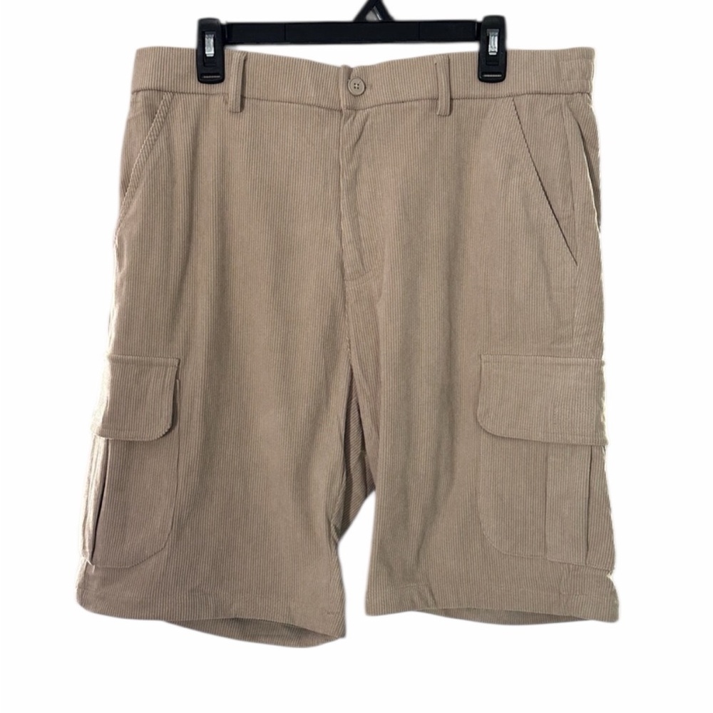 JMIERR Mens Cargo Shorts Corduroy Casual Elastic Waist SIZE 38 NWT Inseam 10”